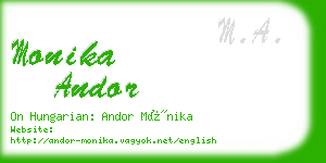 monika andor business card